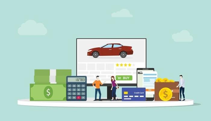 online-car-shopping-e-commerce-technology-with-team-people-free-vector